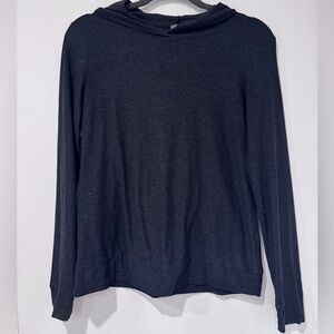 Charcoal Grey Beyond Yoga hooded Tee